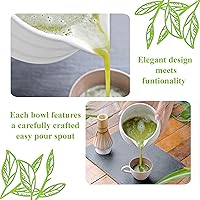 Vista 3 de Set de batidor Marce para té matcha - Juego de matcha incluye batidor de matcha y tazón con pico, colador, soporte y cuchara - El batidor de bambú
