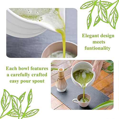 Miniatura 3 de Juego de batidor de matcha: el juego Matcha incluye batidor de matcha y tazón con boquilla, tamiz, soporte y cuchara, el batidor de bambú perfecto