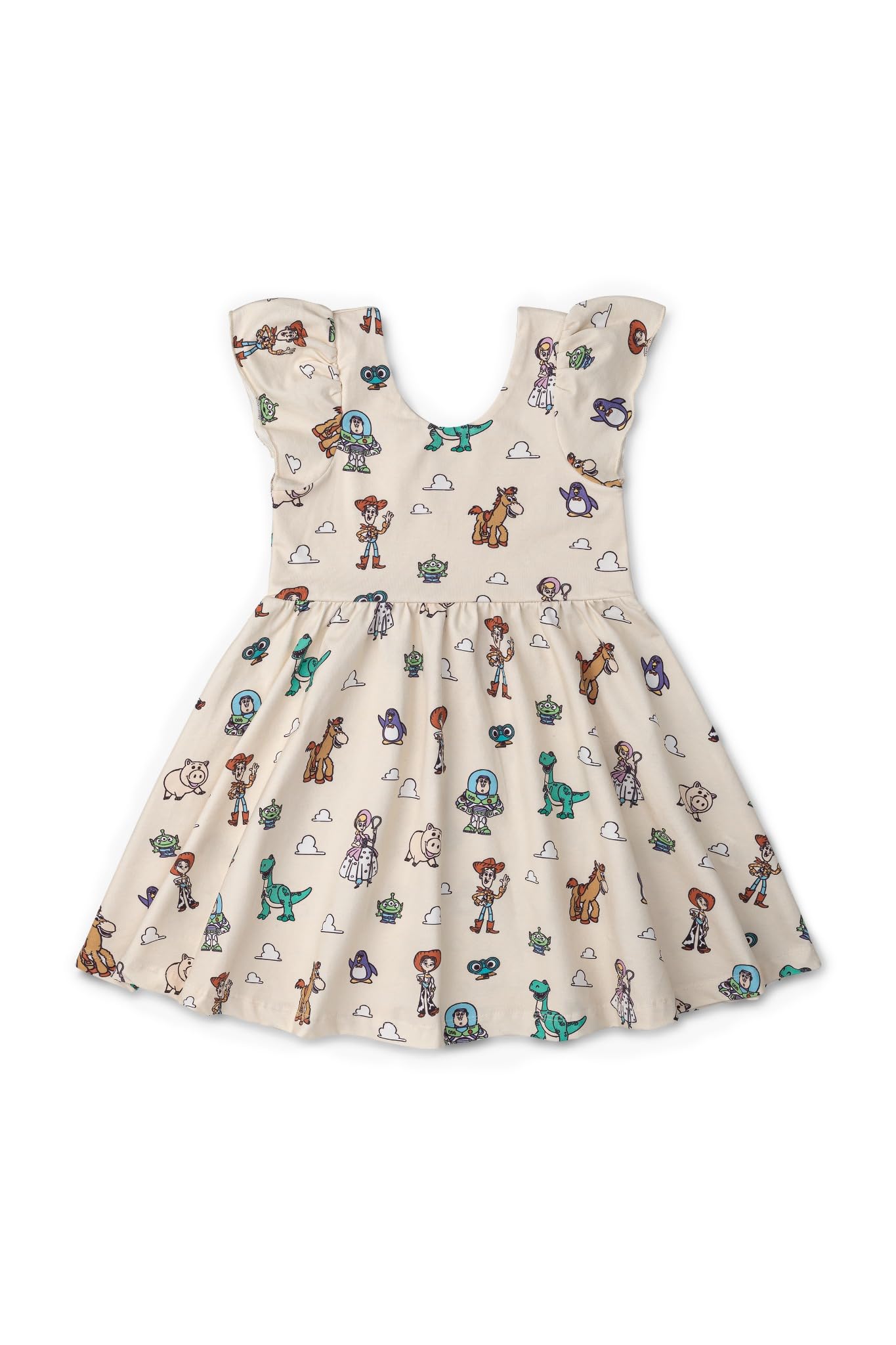monica + andy Short Sleeve Let's Dance Dress, Organic Cotton Playwear Clothes for Girls, Kids, Toddler &amp; Infant Sizes