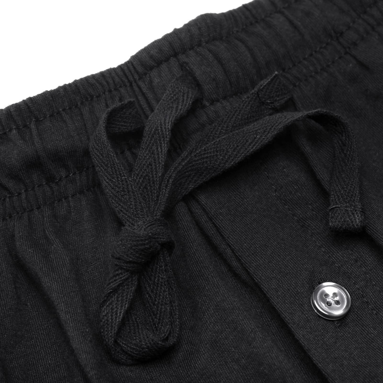HomyComy Bas de Pyjama Homme 100% Coton Pantalon de Pyjama à Carreaux Vêtements de Nuit avec Poches à Cordon