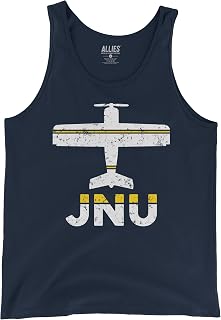 Juneau JNU Airport Tank Top | Vintage Retro Alaska Tee Design | Men & Unisex | Lightweight Travel Souvenir Gift