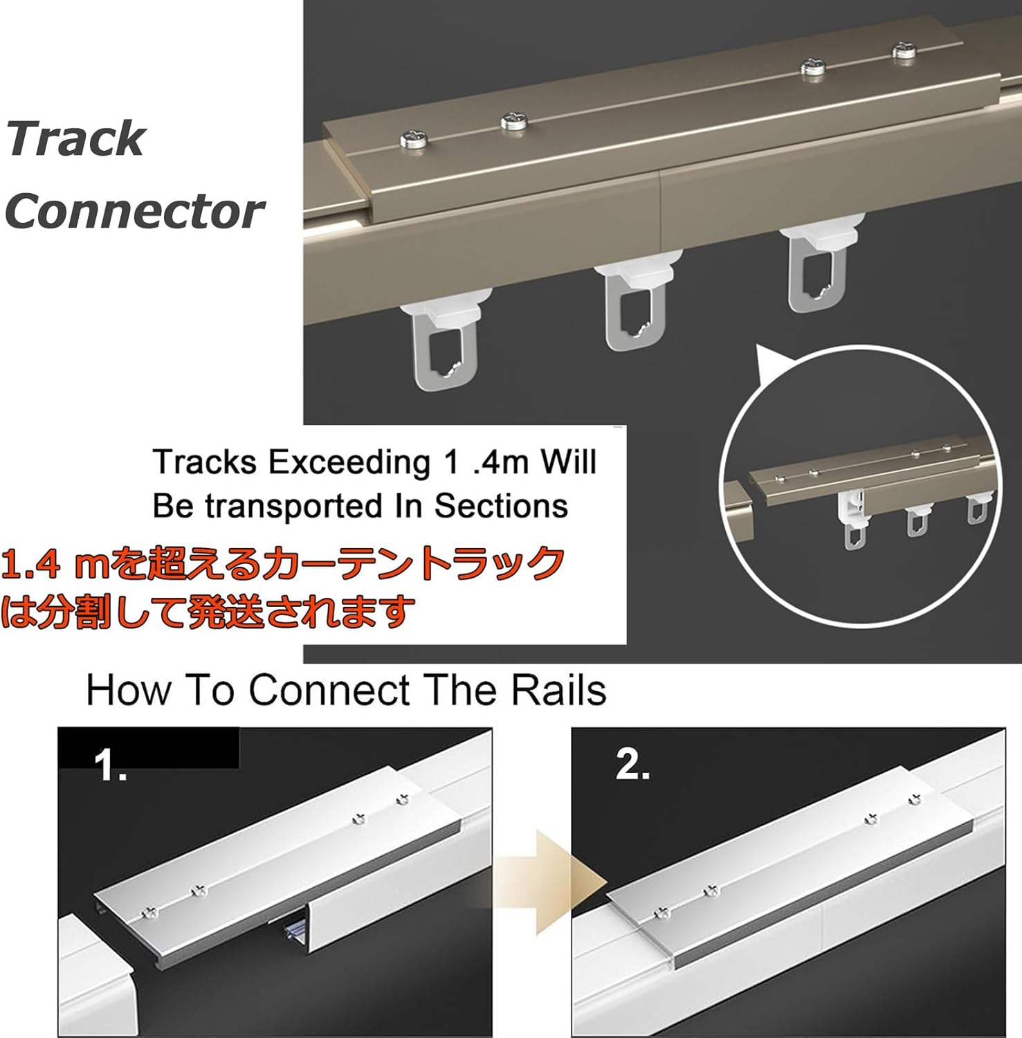 Aluminium Curtain Track 50cm-600cm with Silent Rollers - Versatile Ceiling & Wall Mount Curtain Rails for Windows, Showers, Caravans, Room Dividers & More