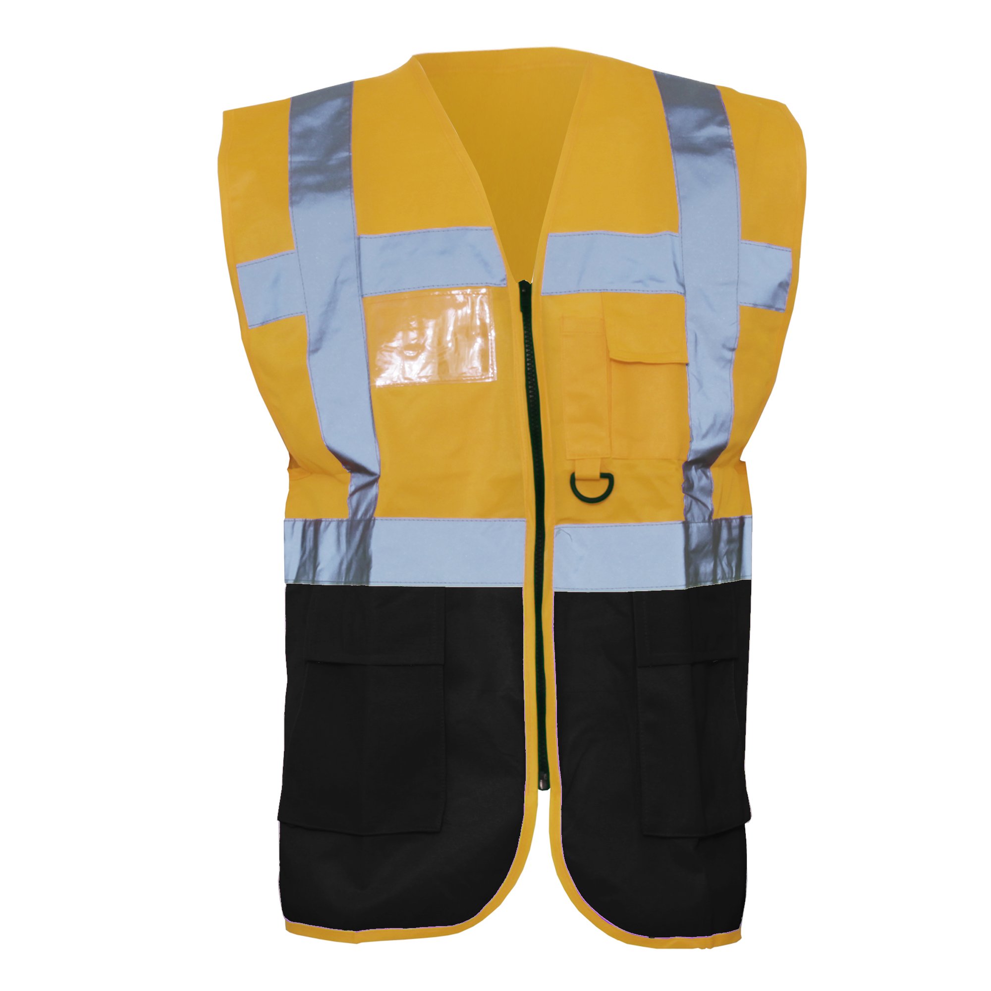 Yoko Hi-Vis Premium Executive/Manager Waistcoat / Jacket (M) (Orange/Black) — image 1