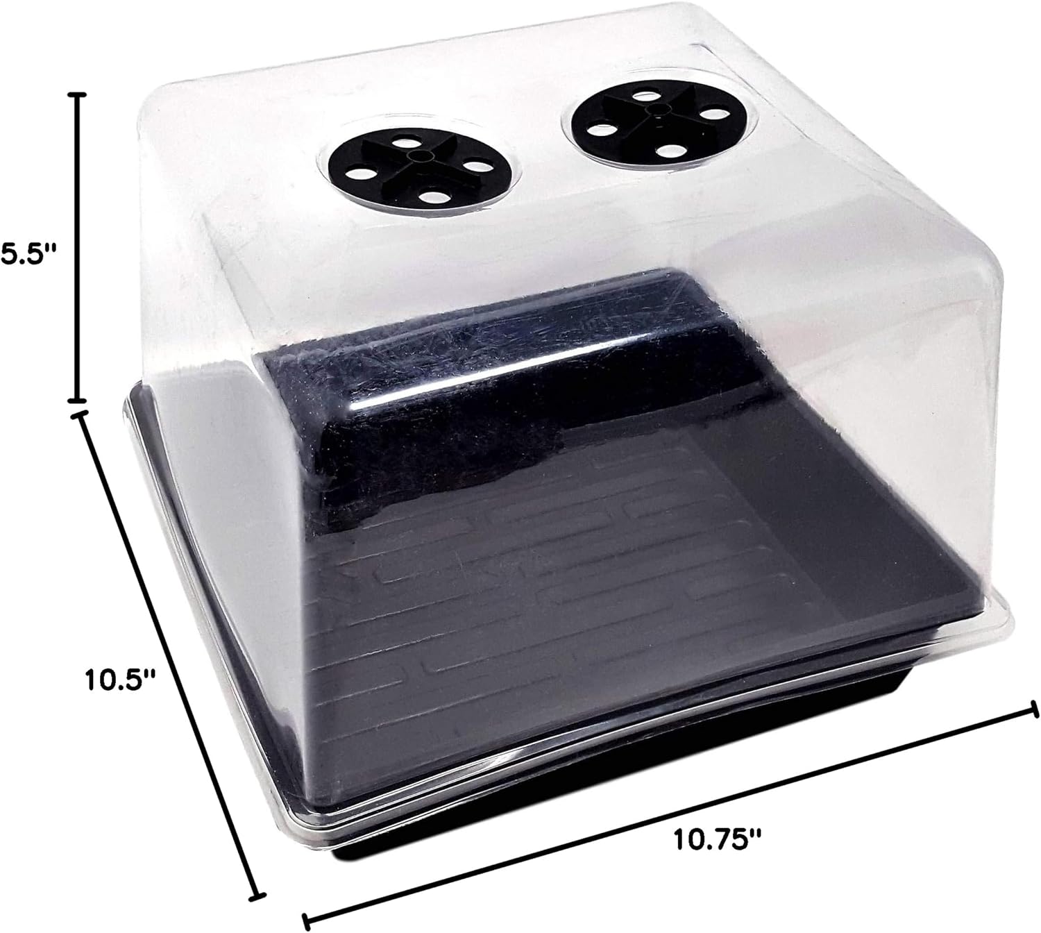 Bootstrap Farmer 1010 Humidity Dome 5.5" Tall - 10-Pack - Propagation Seed Starter Lid, Seed Starting Germination Dome