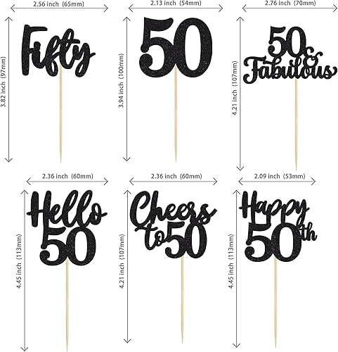 Miniatura 22 de 36 piezas de decoración para cupcakes de 10º cumpleaños con purpurina negra Hello 10 Ten Cupcake Picks Sweet 10 Double Digits Cake Decor for 10th