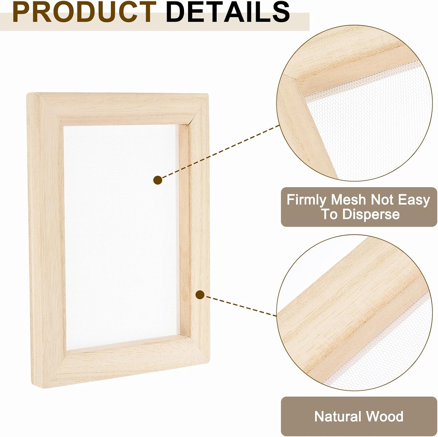 MECCANIXITY Paper Making Screen with Decorate Sequins Wooden Paper Making 15.7" x 30" Papermaking Frame Kit for DIY Paper Craft Making Cards, Bookmarks