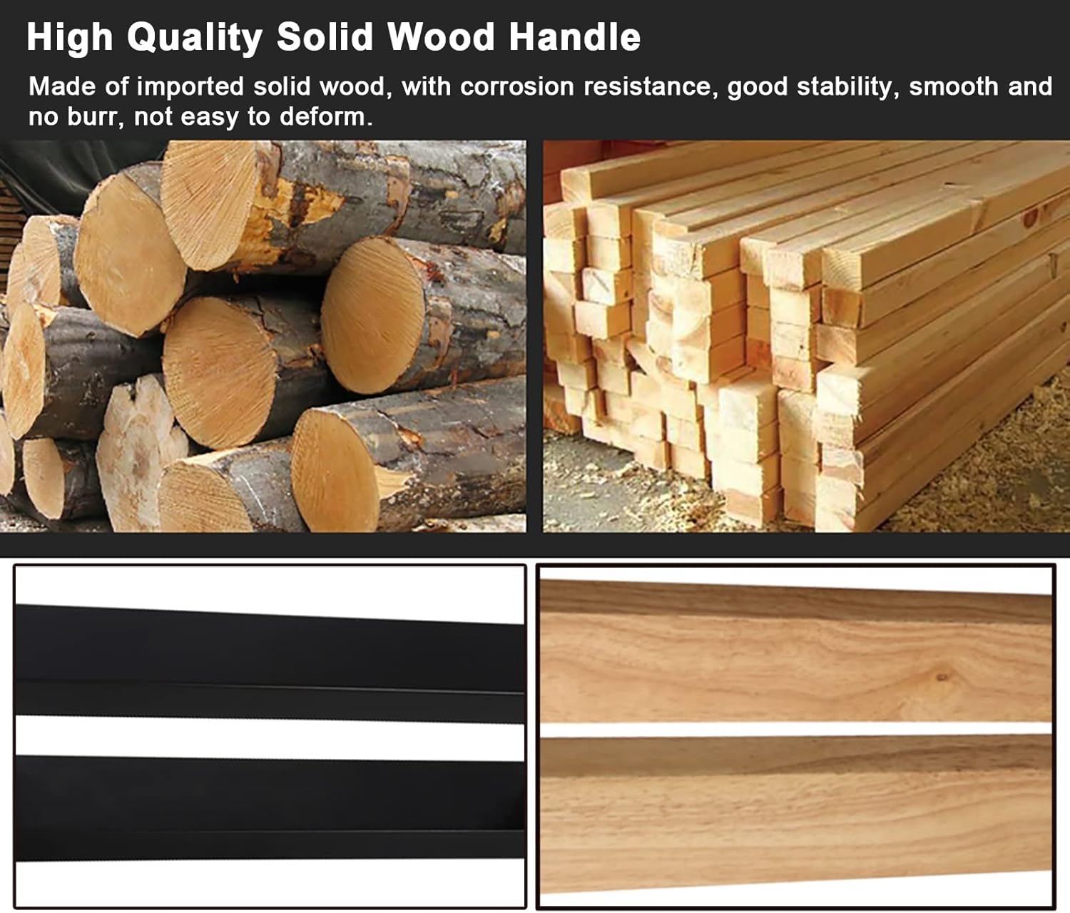 Solid Wood Glass Door Handle,Rustic Sauna Two-Sided Sliding Door Handle,Indoor Outdoor Push Door Handle Set (Color :Natural,Size :80cm (32"))