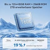 NexiPosket Téléphone Portable Pas Cher 12Go+256Go/TF 2To, Smartphone Android 4G Double SIM, Écran 6,56'' HD+ 90Hz, Batterie 5000mAh, Caméra AI 13MP+8MP, Face ID/OTG/GPS, Garantie 3 Ans - Bleu - 4