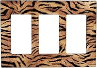 Vista 66 de Placa de interruptor de luz con estampado de leopardo de 1 banda, placa de pared basculante individual, placa decorativa eléctrica GFCI