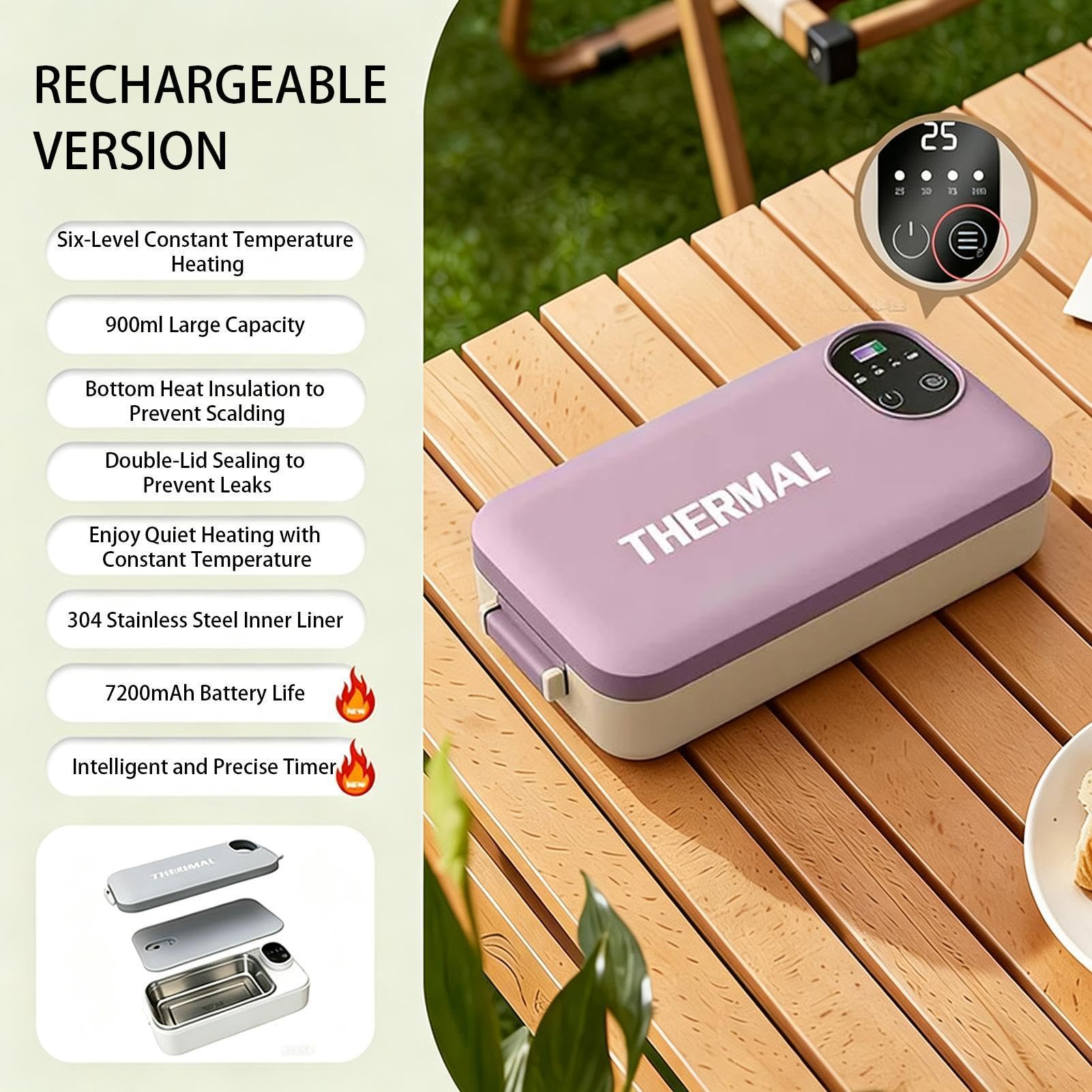 Scatola di pranzo ricaricabile USB ricaricabile temperatura regolabile