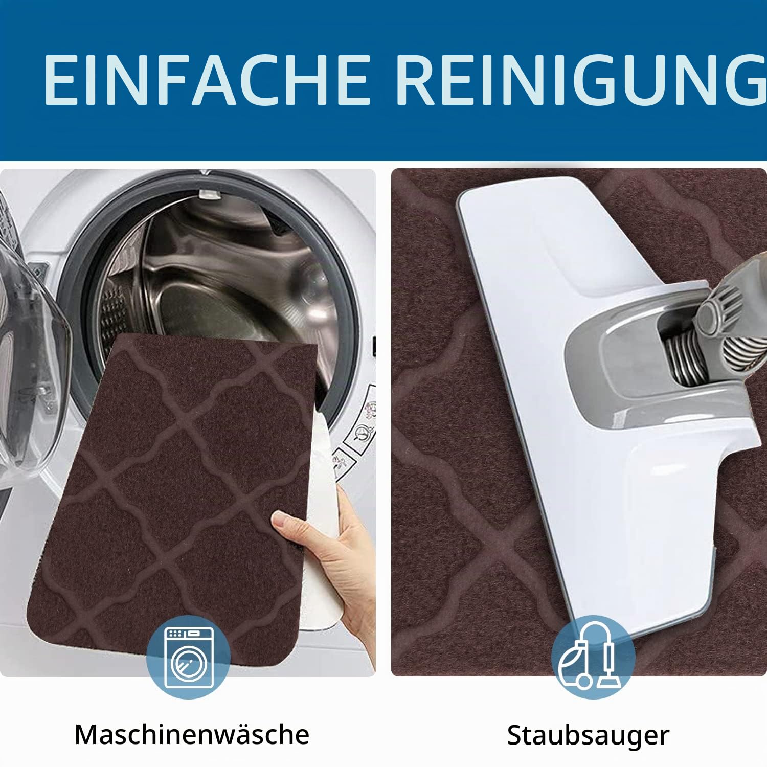 GOYLSER Stufenmatten Treppenstufen Matten Treppenteppich Selbstklebend Treppenmatten Anti-Rutsch Stufenteppich Rechteckig Rutschschutz Teppich für Kinder Haustiere Braun (76x20cm 15 Stück)