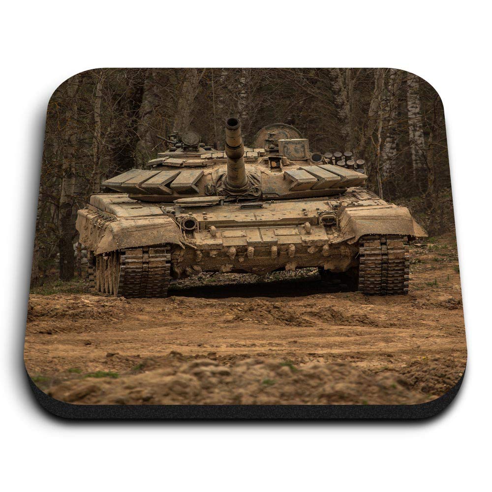 Destination Vinyl Ltd Multicolor 1 X Square Mdf Fridge Magnet - Army Tank Vehicle War Battle Forces 44149
