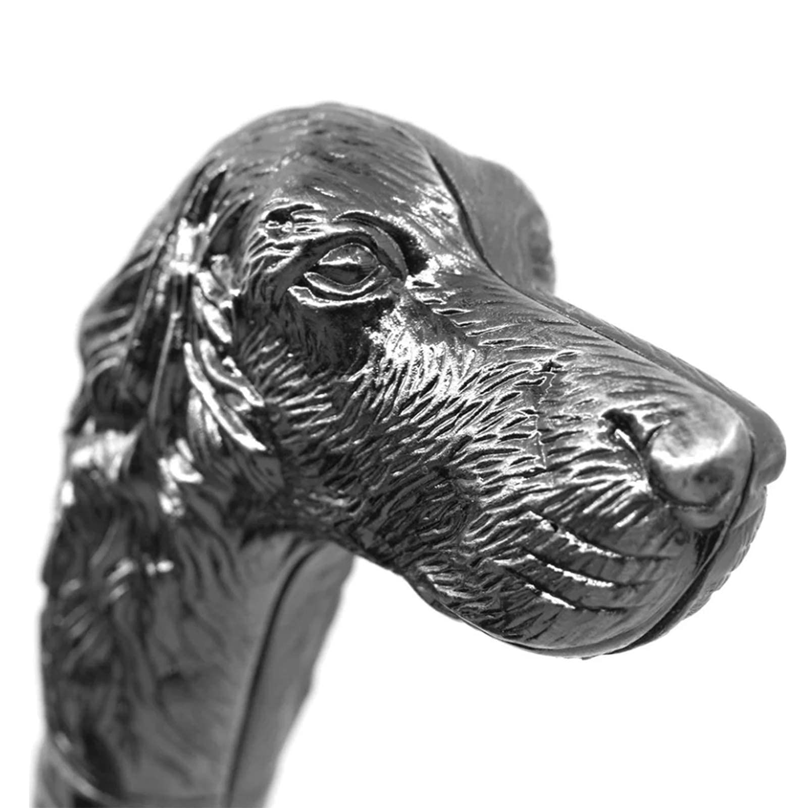 Amazon.co.jp: 紳士の杖、犬の頭のハンドル付き金属製エレガントな