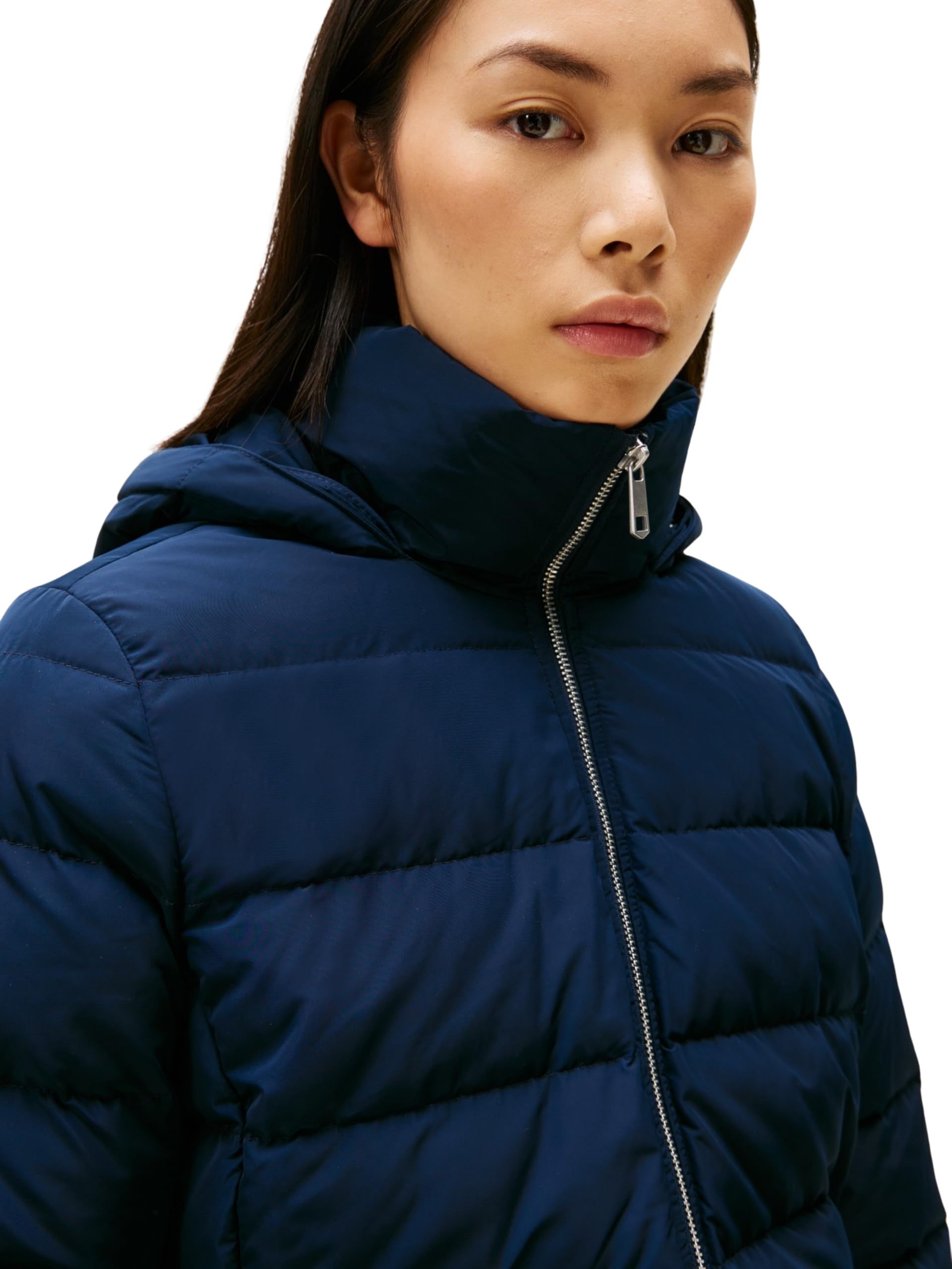 Tommy Hilfiger Abrigo de plumas Down Slim con borreguito