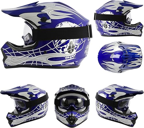 Miniatura 4 de TCMT - Casco todoterreno para jóvenes y niños, casco de cara completa para motocicleta, motocross, calle, bicicleta de montaña, BMX, MX, cuatrimoto,