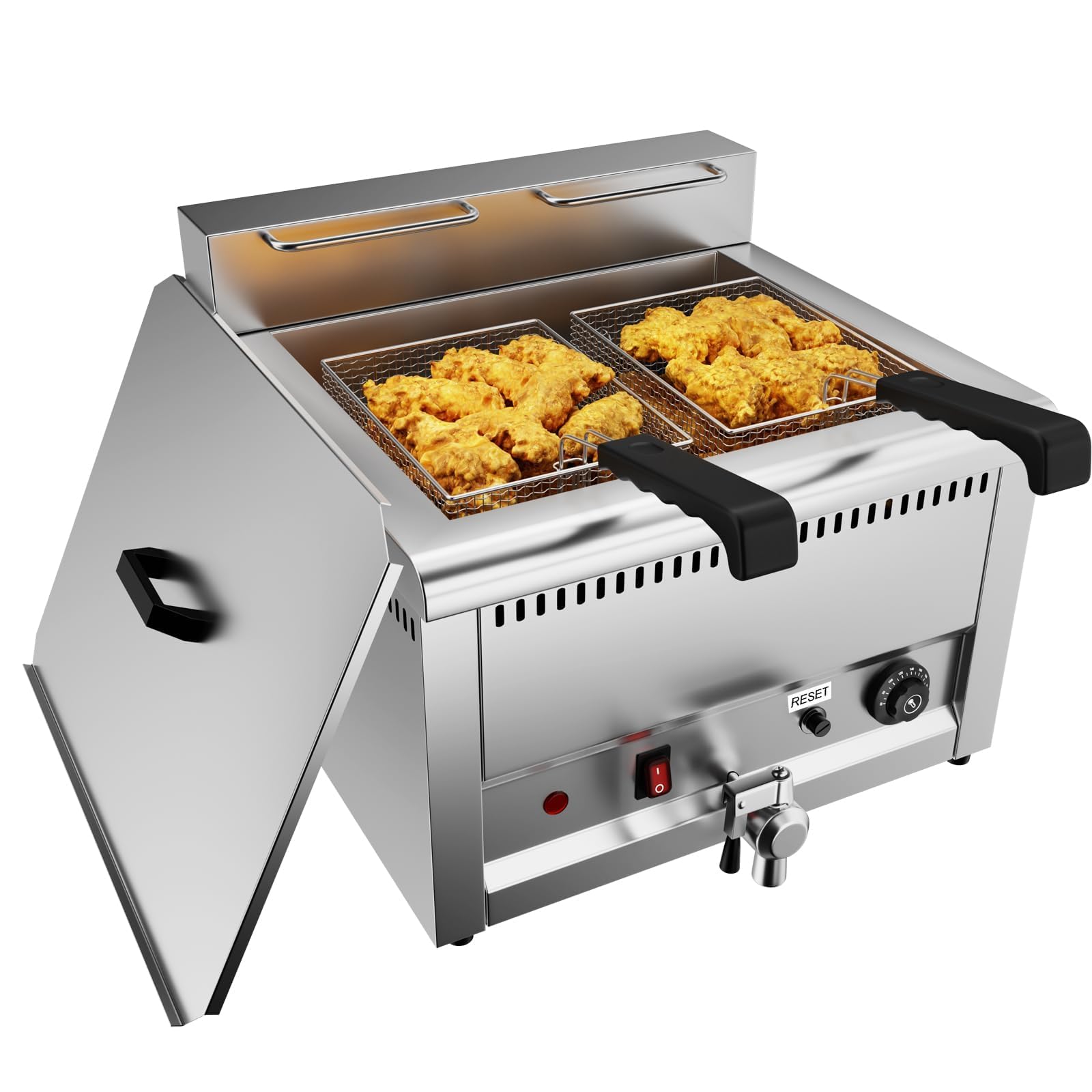 TAIMIKO Friteuse Electrique 22L Friteuse huile Professionnelle Sans Prise