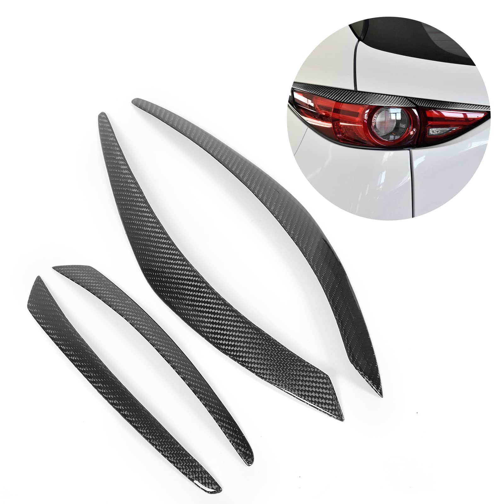 Carbon Fiber Osłony na Tylne Lampy, Mocna Ochrona do CX-5