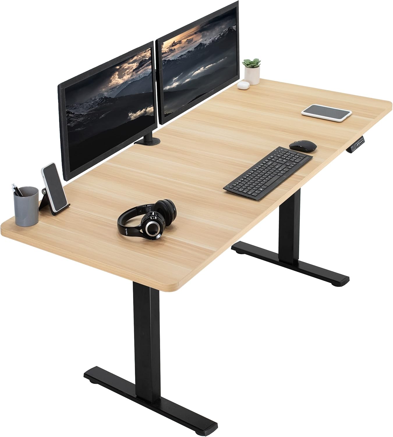 VIVO 71x30 in Electric Standing Desk with Memory Height (DESK-KIT-1B7C)
