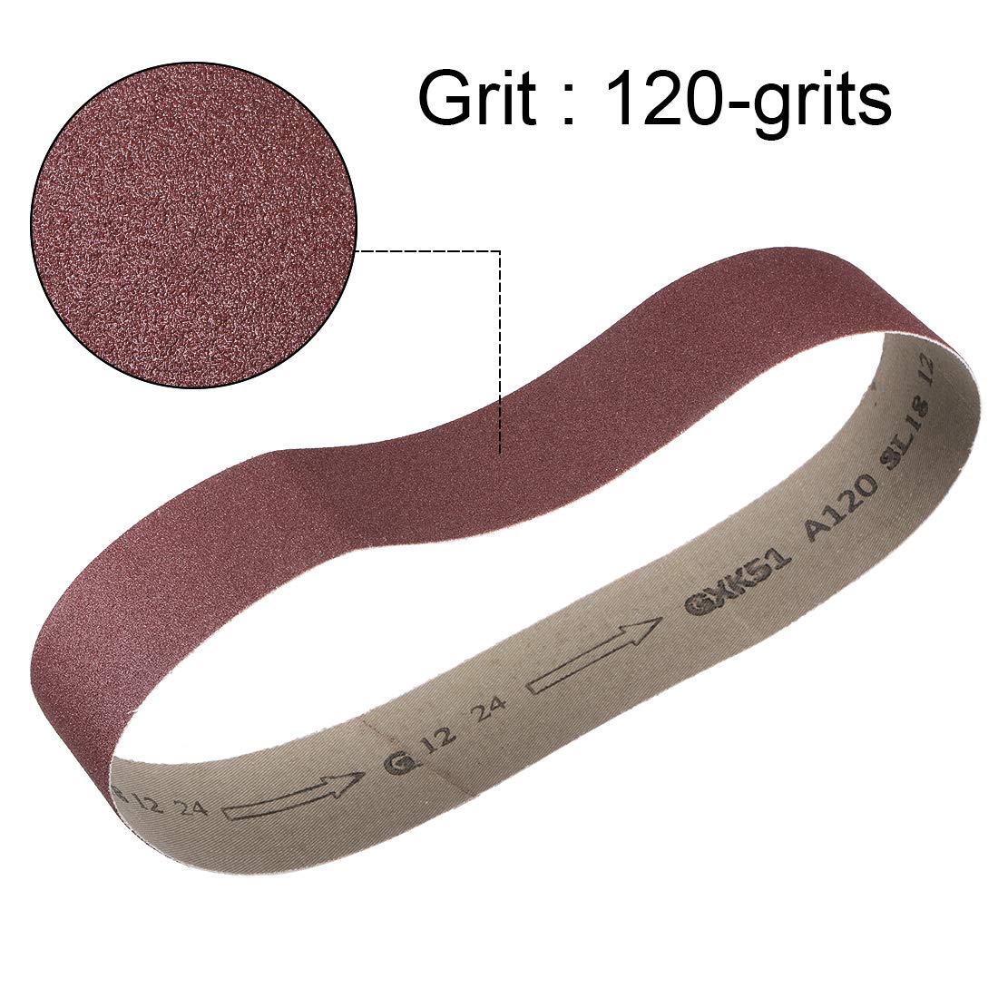 Uxcell 1x42 Inch 120 Grit Sanding Belts - 10pcs Aluminum Oxide Sandpaper For Wood & Metal