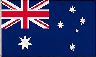 Henbrandt Large National Flag of Australia Australian Flag World Cup Six Nations Decoration Double Sided Commonwealth of Australia Banner Oceania Flags 5FT x 3FT with Eyelets Flag Australia