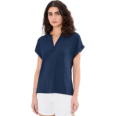 Tommy Bahama Kauai Split Neck Short Sleeve Tee coastline