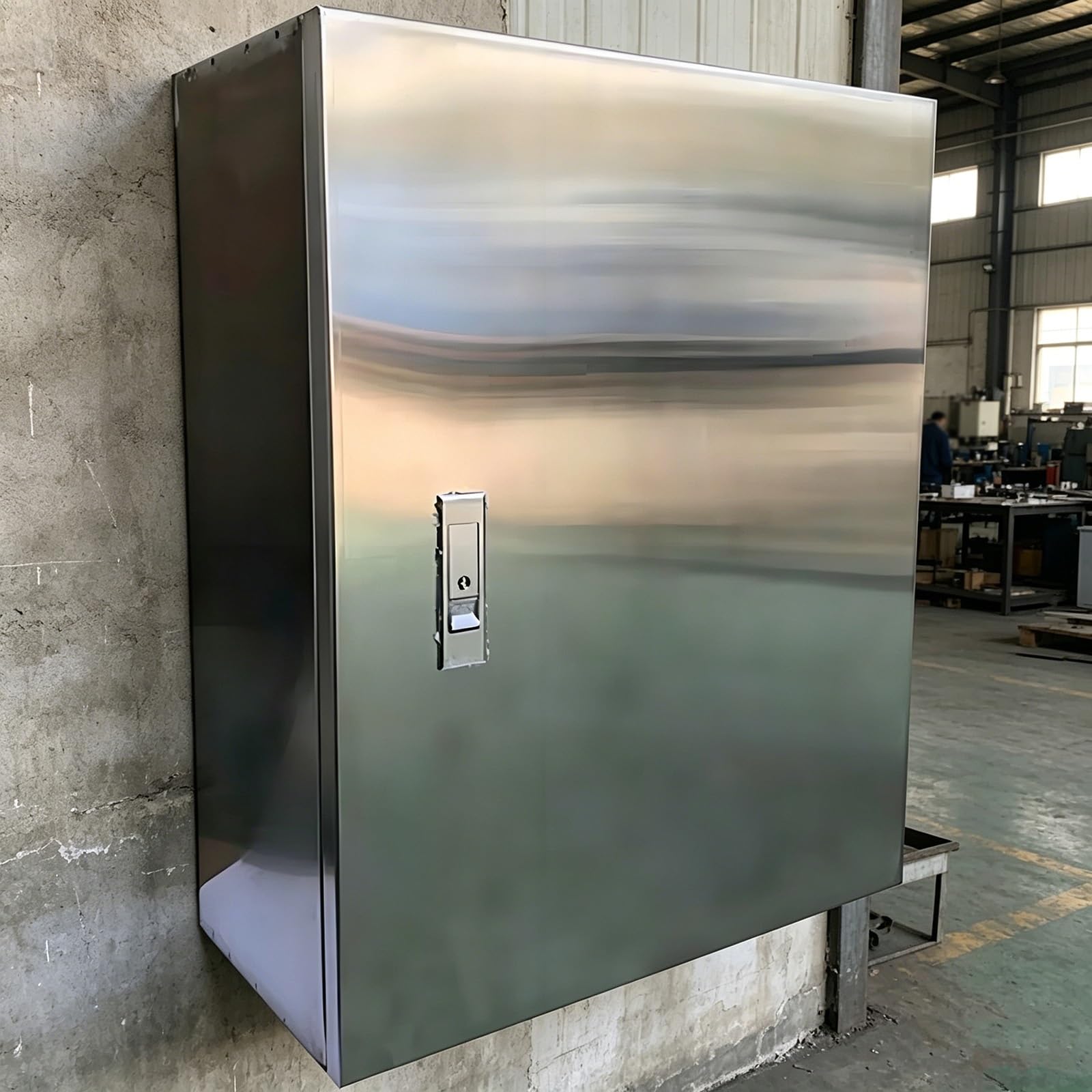 Elektrokasten aus Edelstahl, Schaltschrank Wetterfeste, Wasserdichte Metall Verteilerdose für den Außenbereich; Robust, Langlebig und Abschließbar(30x25x15cm/12x10x6in)
