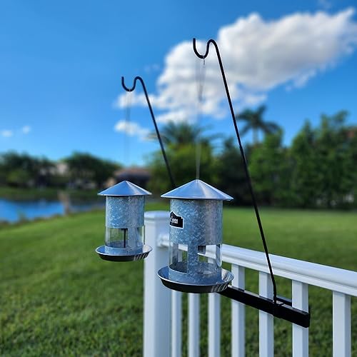 Miniatura 4 de Hold It Mate Kits de ganchos largos ideales para comederos de pájaros, cestas de flores más ligeras, campanadas, etc. Solo para barandillas de