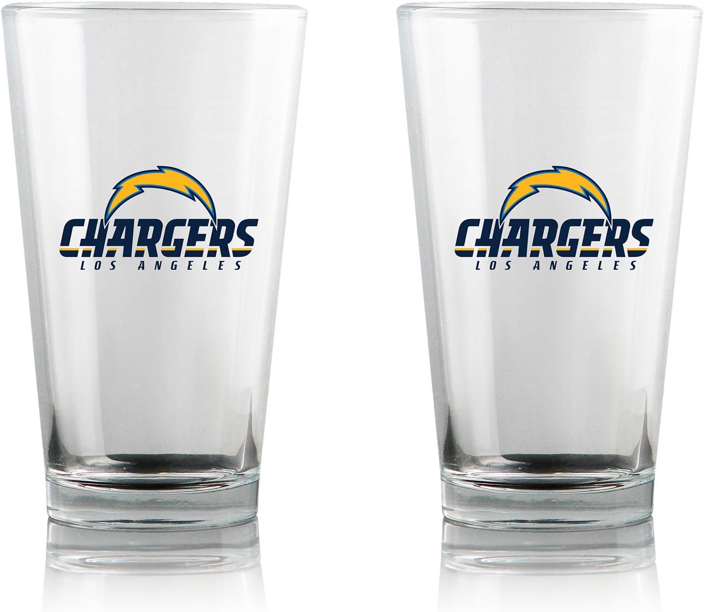 Duck House NFL Clear Highball Pint Glasses | Premium Glassware | Lead-Free | BPA-Free | 16oz | Set of 2