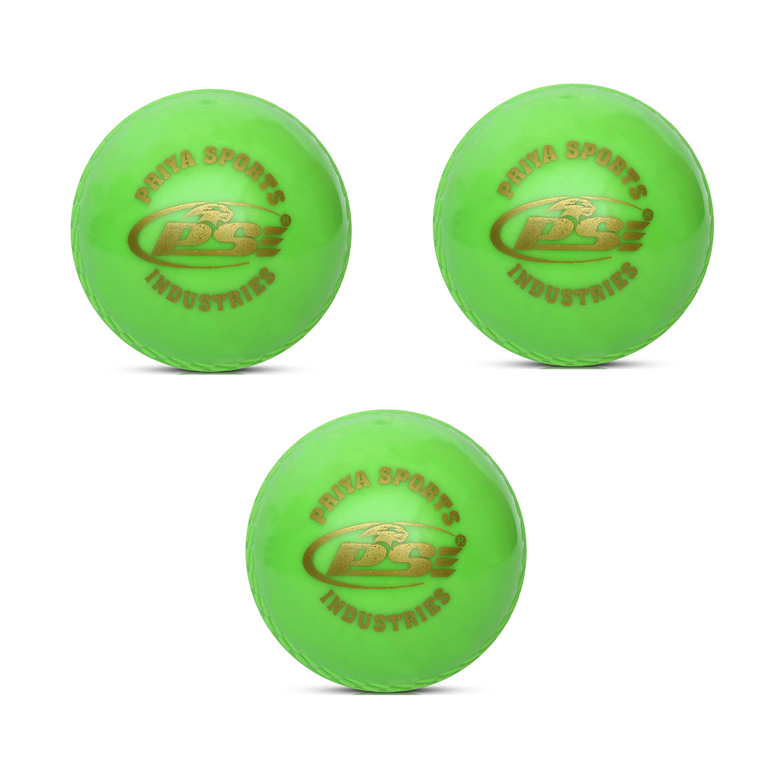 PSE Synthetic Cricket Wind Ball for ODI/Practice Match/Test Match | Pack of 3 | Green Color |-picture-18