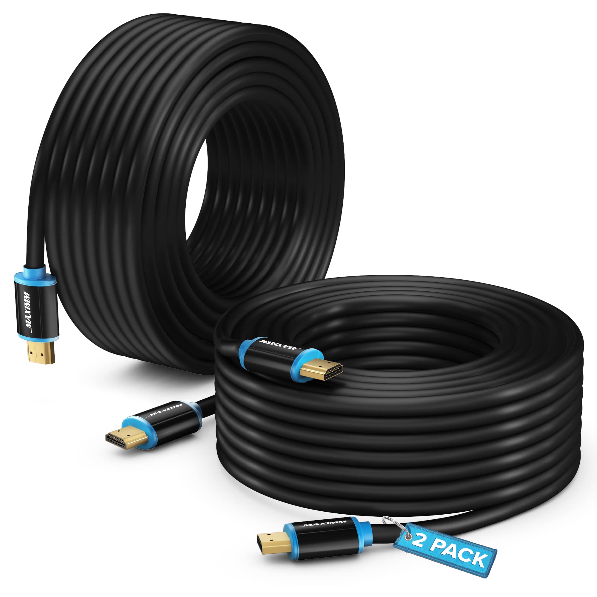 Cavo HDMI 4K Ultra HD 35 piedi (confezione da 2) Cavo HDMI 2.0, alta velocità 18Gbps 4K a 60Hz HDR, 3D, 2160p, 1080p, HDCP 2.2, ARC, cavi HDMI per monitor, HDTV