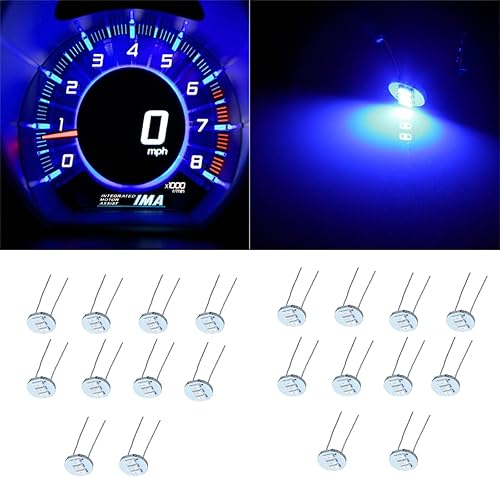 Miniatura 2 de CCIYU 20 unidades de mini focos de 4.7 mm 12v para autos, indicador de velocímetro, retroiluminación., Azul