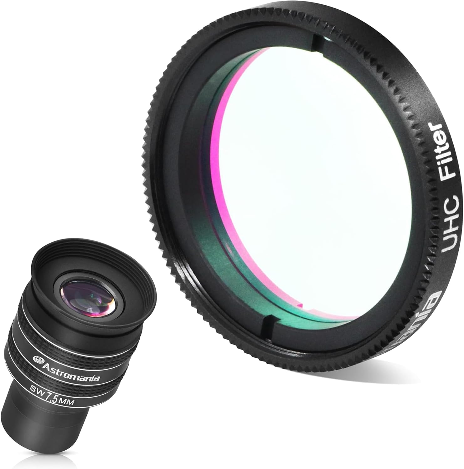 Astromania Telescope Eyepiece 7.5mm, Wide Angle 58 Degree - Bundle with - 1.25" UHC Filter
