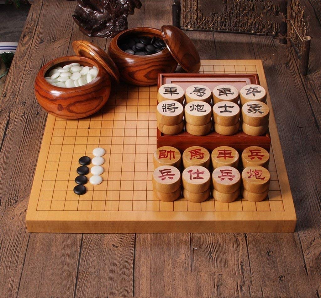 Set di Scacchiera Go Set Tavola Cinese in Legno Nuovo Pezzo