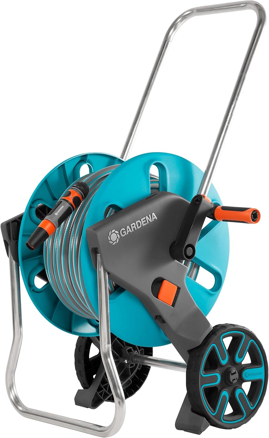 Gardena Hose Trolley, Dark Grey, Turquoise