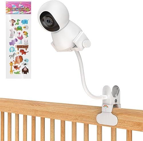 Baby Monitor Mount - Universal Adjustable Monitor Flex Stand for Hello Baby, Nanit Pro, Infant Optics, VTech & Most Baby Monitors - Detachable Arm