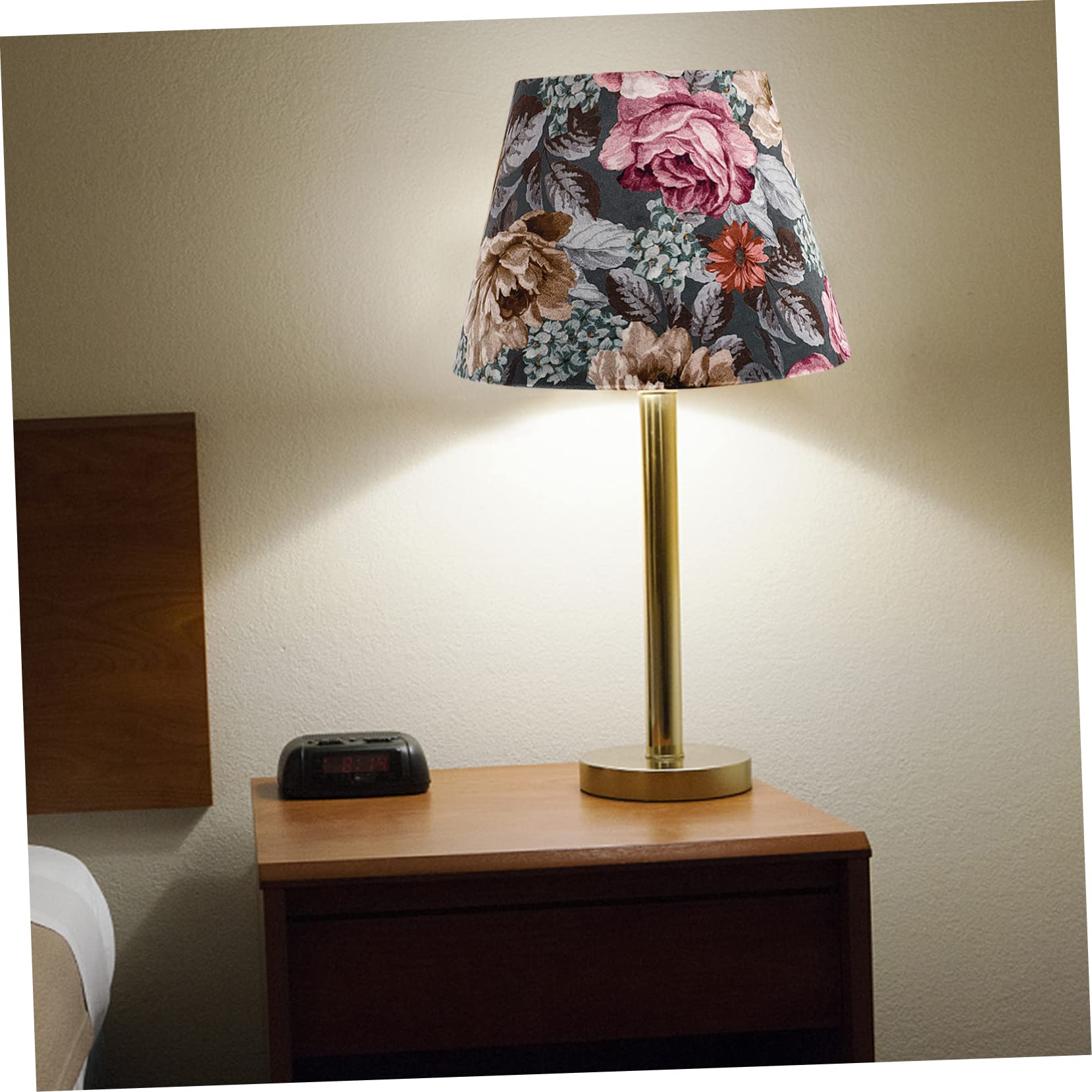 Homoyoyo Pantalla de Tela para Lámpara de Mesa, Tulipas para Lamparas Flores, Cubierta de Luz Decorativa, Estilo Artístico y Luz Cálida para Dormitorio