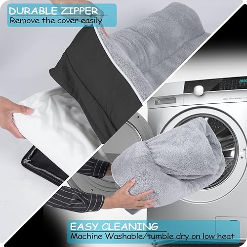 Miniatura 5 de Camas para perros pequeños de hasta 35 libras, camas ortopédicas para perros, huevos de espuma con funda extraíble lavable, forro impermeable y