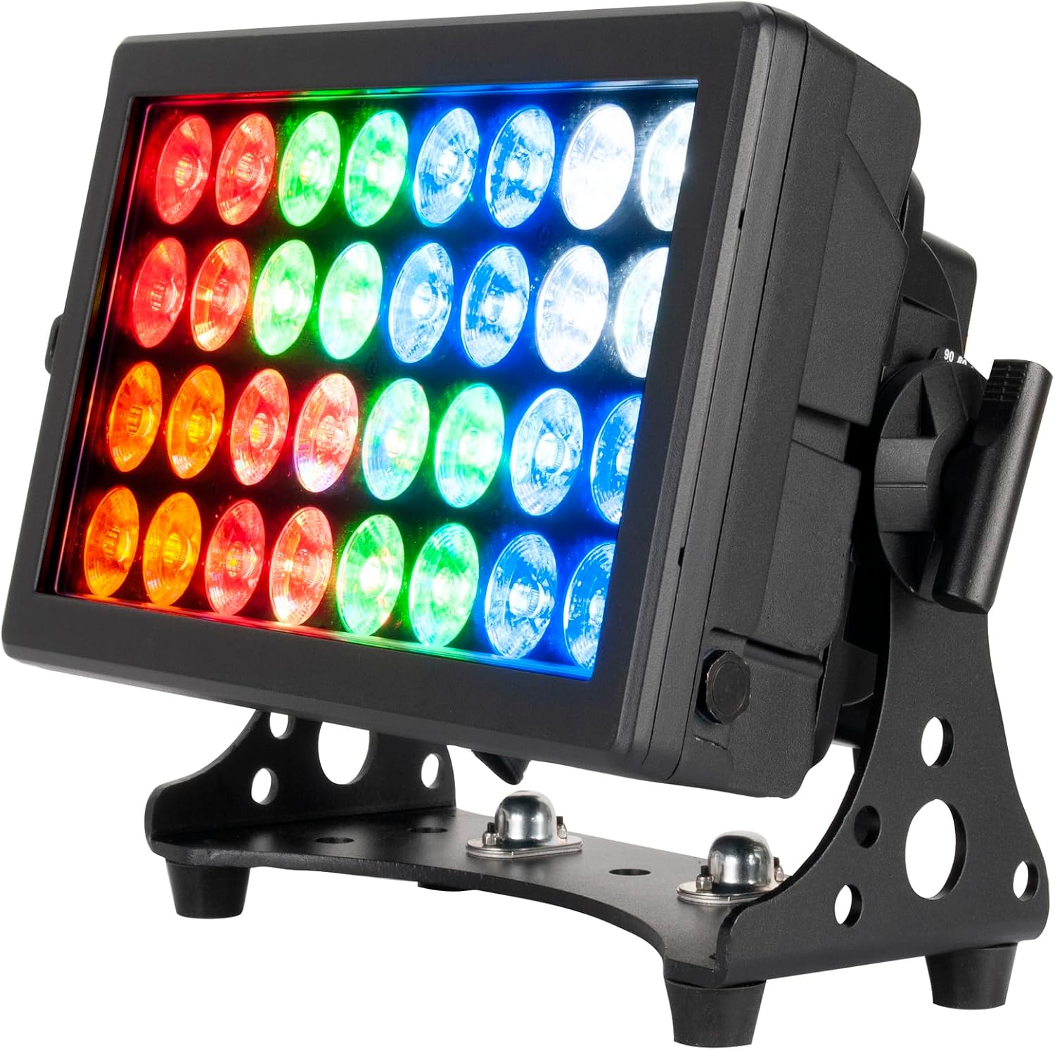 ADJ 32 Hex Panel IP front view, displaying multiple colored LED lights