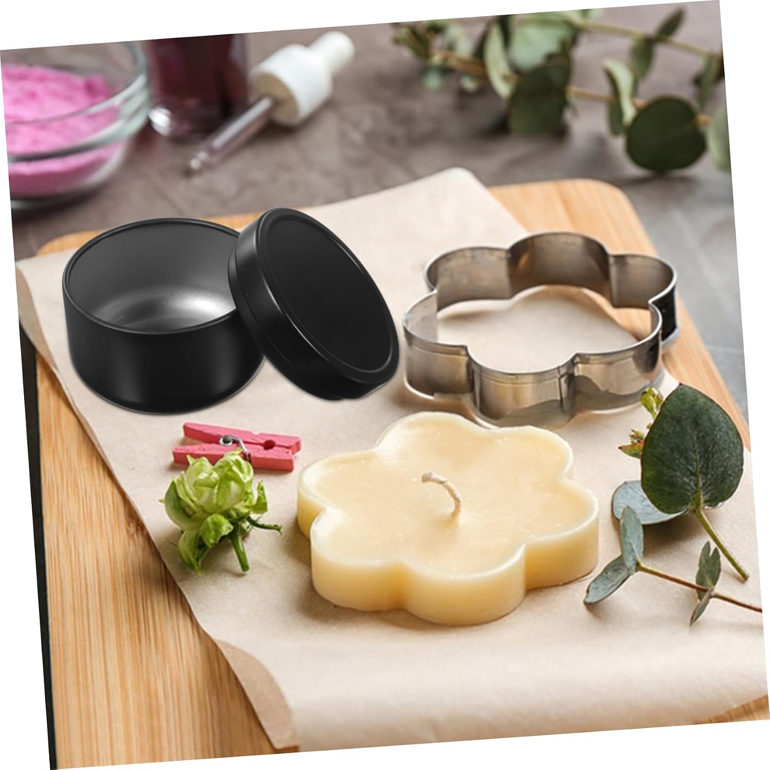 12Pcs Tinplate Candle Jars for DIY Candle Making Balm Canisters for Storage for Jewelry Crafts and Cosmetics Black Iron Gray Containers