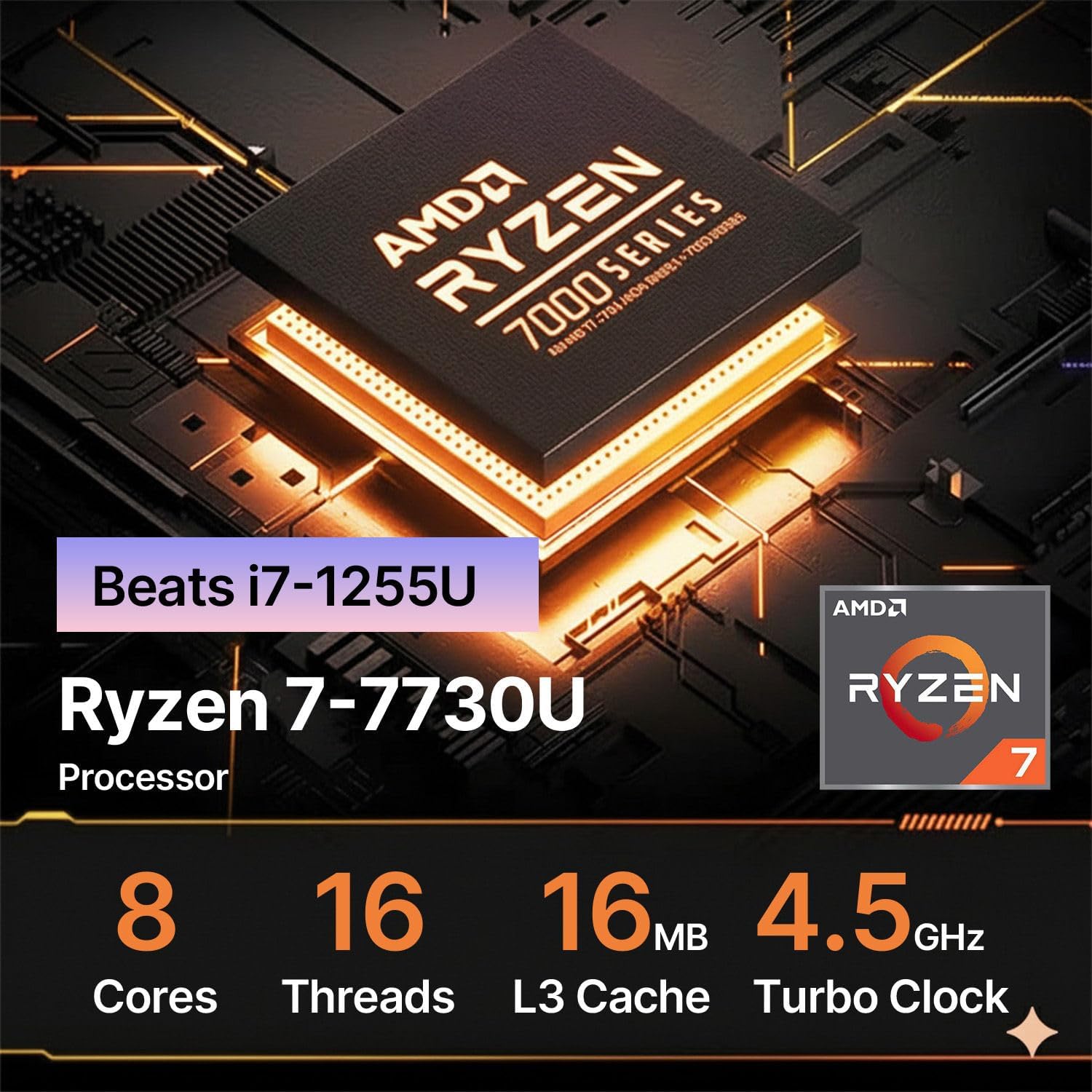 Lenovo V15 Business Laptop, 15.6" FHD Anti-Glare Display, AMD Ryzen 7 7730U (8-Core, Beat i7-1255U), 16GB RAM, 1TB SSD, Copilot AI, Wi-Fi 6, Ethernet, HDMI, Windows 11 Pro, for Work, Home & School