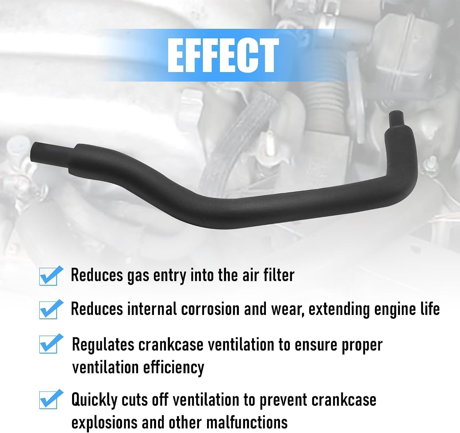PCV Valve Vacuum Hose Compatible with Toyota Corolla CE Sedan LE Sedan 2002-2008 for Matrix 2003-2007 for Celica 2000-2005 Replace # 12262-22040 1226222040