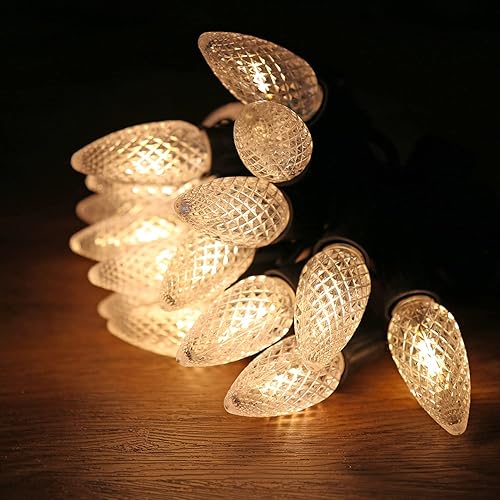 Miniatura 4 de Paquete de 25 bombillas LED de repuesto de luces de Navidad C9, bombillas LED C9 de plástico inastillables e impermeables para tiras de luces al