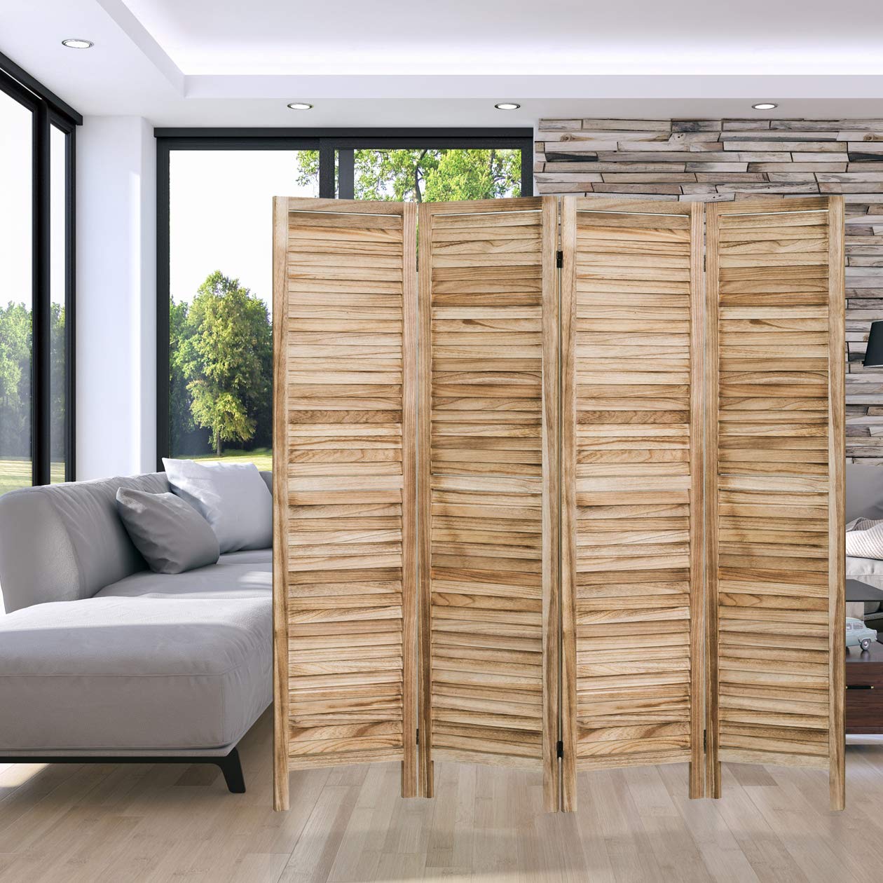 Buy 5.6 ft. Tall 16" Wide Wood Room Divider, Room Divider