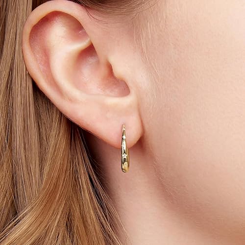 Miniatura 2 de Aretes de aro grandes para mujer, aretes chapados en plata y oro, hipoalergénicos para mujer, regalos