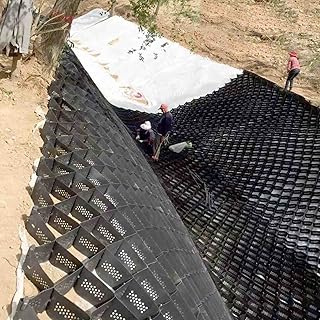 Geogrid Gravel Stabilizer Permeable Pavers, Retaining Walls Geo Grid, Soil Fill Polyethylene Foldable Extendable Honeycomb Ground Grid (Color : WxL, Size : 600cm x 1000cm (236in x 394in))