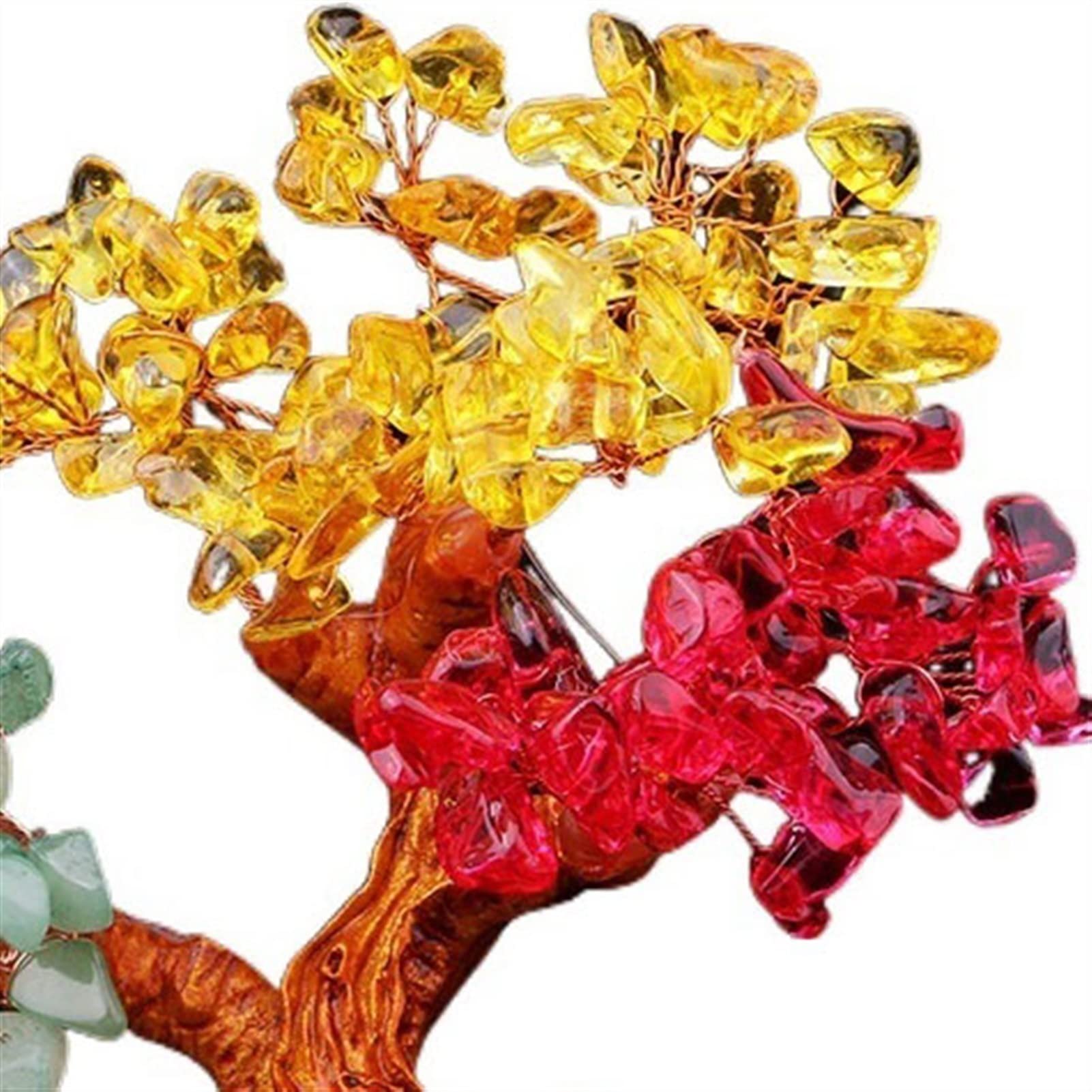 Arbre De Cristal Arbre De Cristal Fait Main Feng Shui Fil De Cuivre Bonsaï Pierres Naturelles Arbre d'argent Gemme Bonsaï Cadeau Spirituel Arbres d'argent