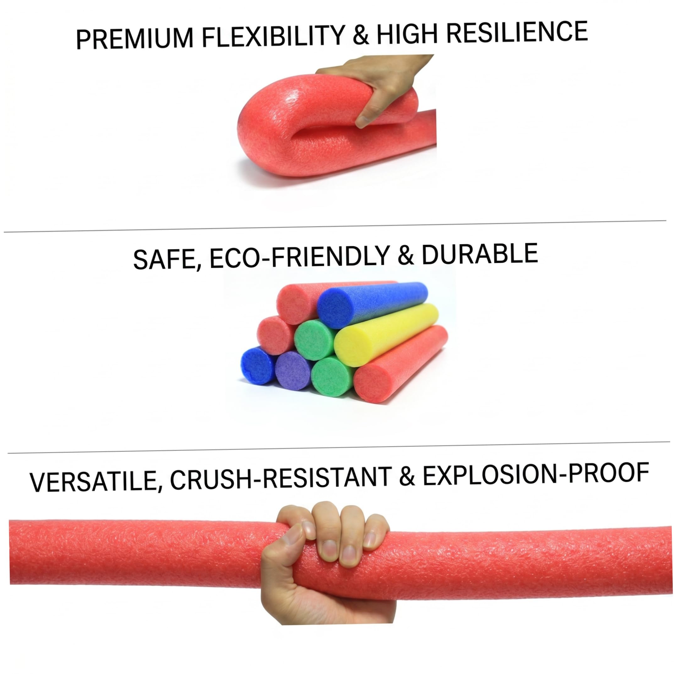 Chaise de piscine non gonflable, chaise flottante en maille – Structure éponge à haute flottabilité pour adultes et enfants, bleu