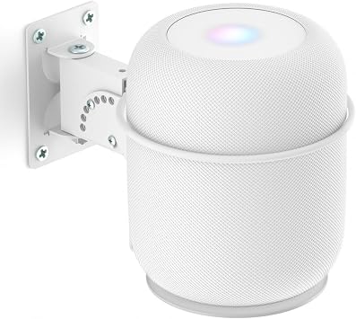 Adjustable Speaker Mount for Homepod 2 - Wall Mount Bracket for Homepod 2nd and 1 Mount Shelf, White