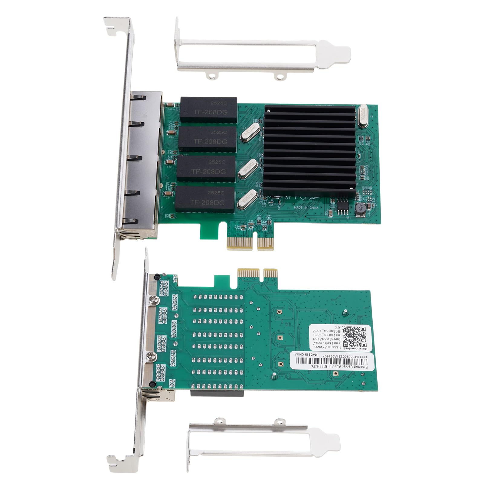 Carte réseau Gigabit PCI-E 2500Mbps, 4 Ports, RTL8111H, RJ45, réseau de Jeu Filaire, Adaptateur PCIE 2.5G LAN, Adaptateur Express