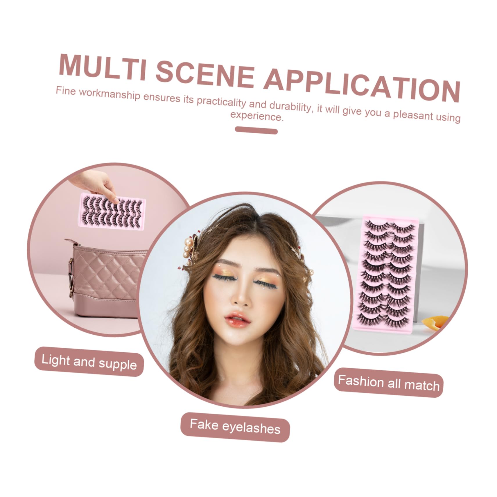 minkissy 50paia Fake Eyelashes Extensions for Natural Look Soft Comfortable for Weddings Photography Daily Wear